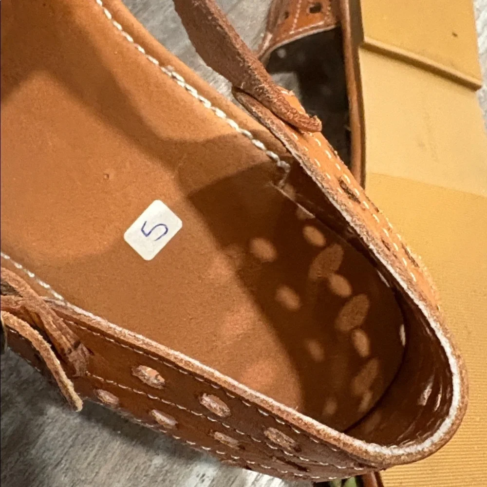 Women’s Mexican Huaraches Shoes Leather Loafer Brown size 8
